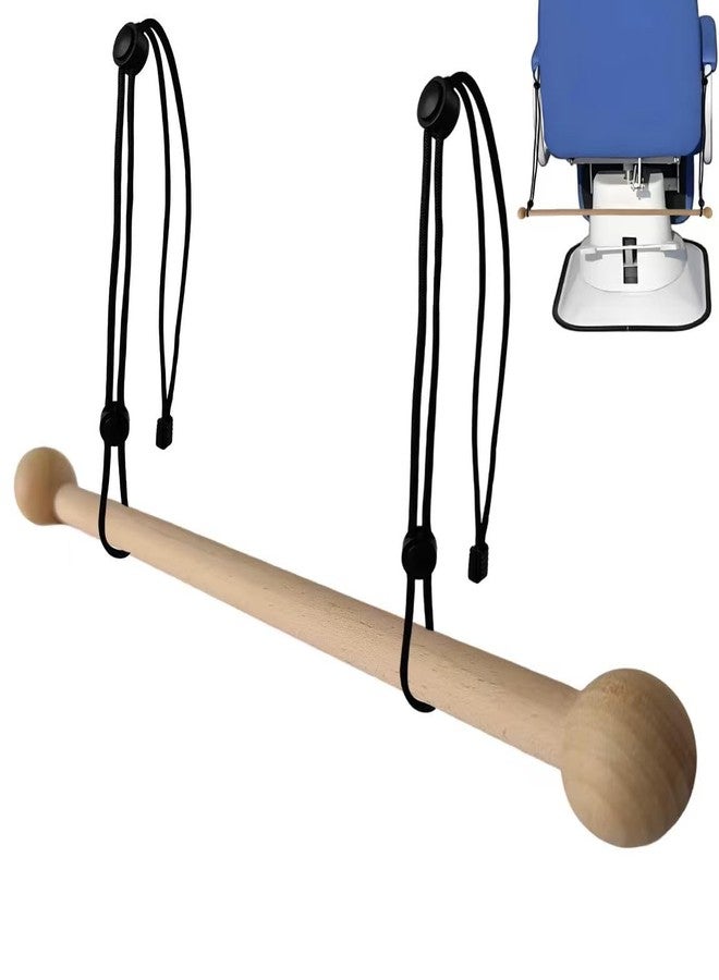 nsgglecher Bed Roll Paper Disposable Sheet Dispenser Hanger Holder, Portable Wooden Paper Holder for Treatment Beds with Removable Wooden Ball, Accommodates 24" Disposable Sheet Rolls - Image 1